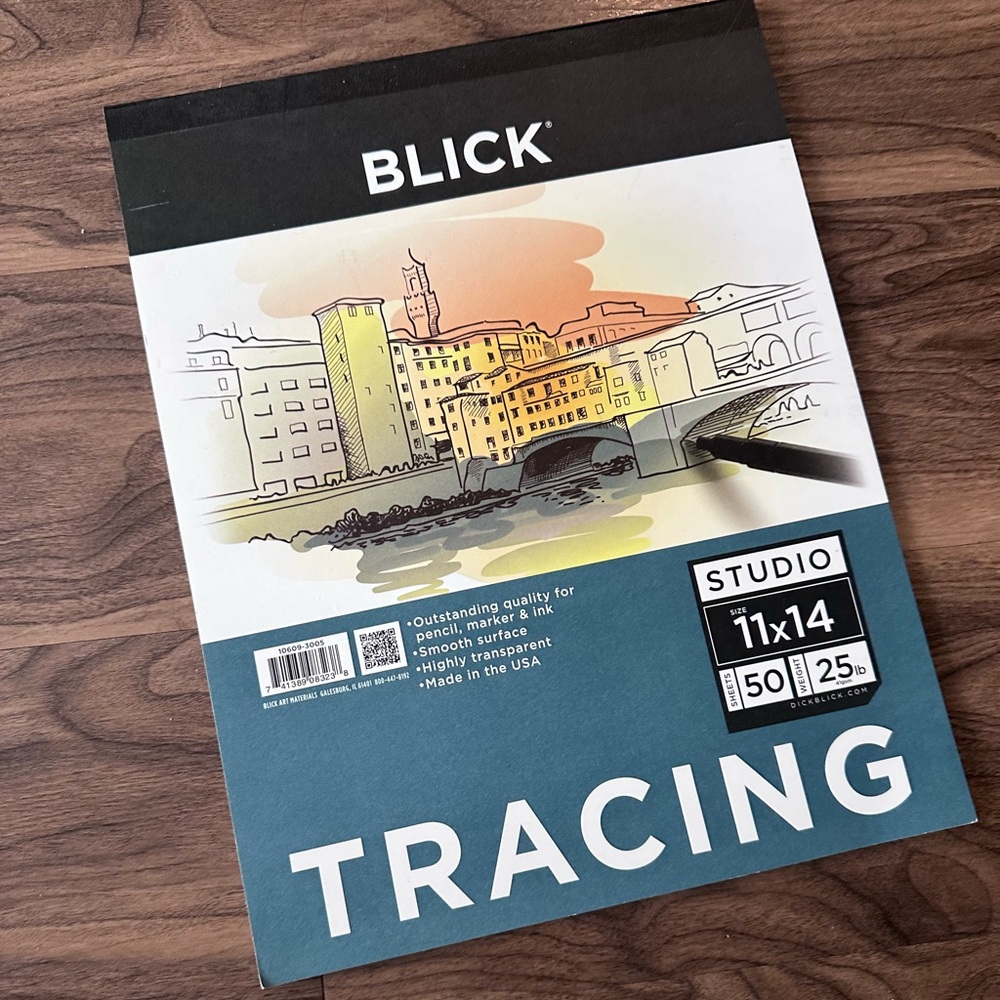 Blick Tracing pad Paper 22 Sheets Left in pad 11x14